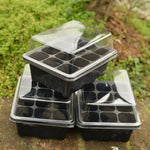 5 PZ Vassoio per Piantine Piastra per Germogli 12 Fori Vasi per vivai Coperchi per Vassoi Scatola per Giardinaggio Bonsai Mini Piastra per vivai a effetto serra, 12 Holes, 5pcs 12 Holes