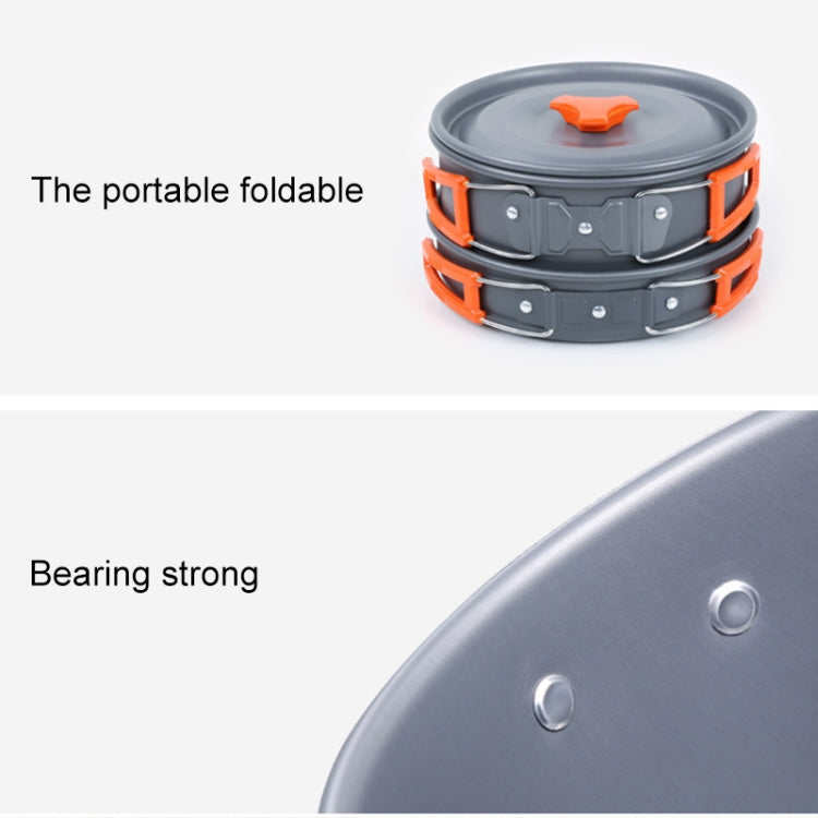 Hewolf 1692 Stoviglie da campeggio all'aperto Pentole Set di pentole per 2-3 persone, HW-K1692 For 2-3 Person