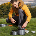Hewolf 1692 Stoviglie da campeggio all'aperto Pentole Set di pentole per 2-3 persone, HW-K1692 For 2-3 Person