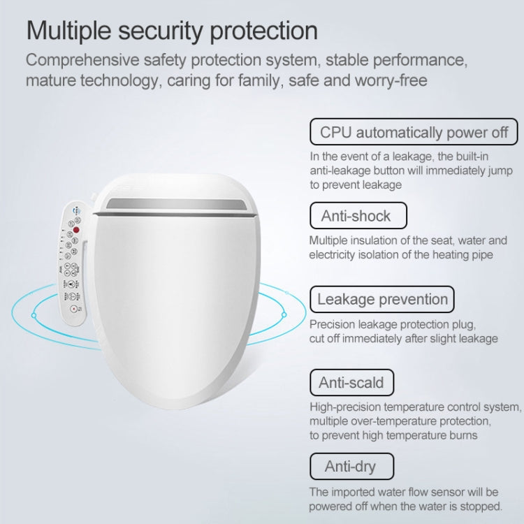 Copertura per detergente per WC intelligente per massaggio con scarico automatico universale per bagno