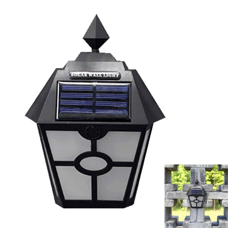 Lampada da parete LED solare esagonale con sensore luce