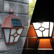 Lampada da parete LED solare esagonale con sensore luce
