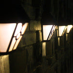 Lampada da parete LED solare esagonale con sensore luce