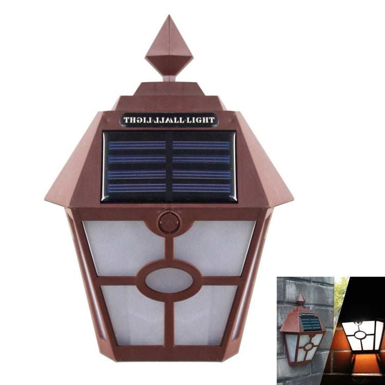 Lampada da parete LED solare esagonale con sensore luce