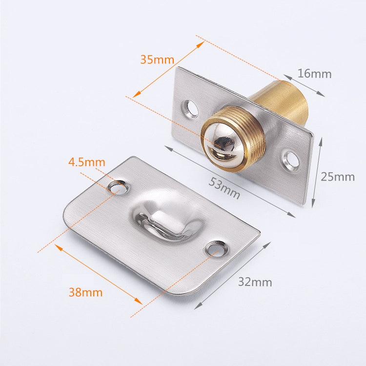 1 paio di perline per porta invisibili in acciaio inossidabile 107, perline a molla, perline speciali con chiusura a perline, 107 Copper + stainless Steel Panel