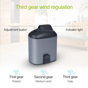 Portable Creative USB Hanging Waist Fan with Three Adjustable Wind Speeds, Black, Grey