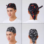 Berretto da lavoro per cameriere da chef unisex stile semplice, cappello da pirata, berretto da turbante, Turban Cap 2, Turban Cap Red, Turban Cap Black, Turban Cap stripe, Turban Cap1