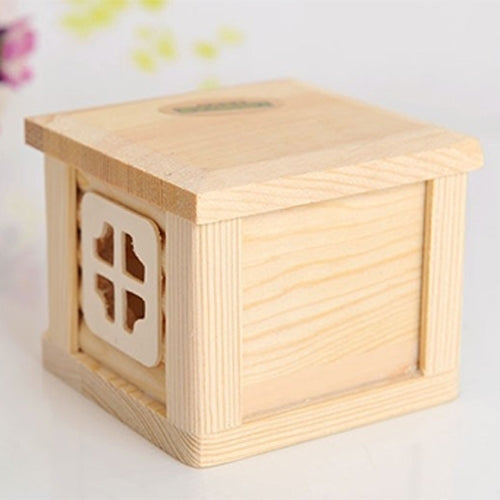 Gabbia per animali domestici con tetto piatto in legno, capanna per animali domestici, per piccoli animali, conigli, criceti, Flat Roof Wooden House