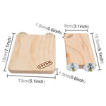 Trampolino rettangolare in legno per animali domestici, per criceti, giocattoli a pedali per piccoli animali domestici, piccoli, Springboard, Small