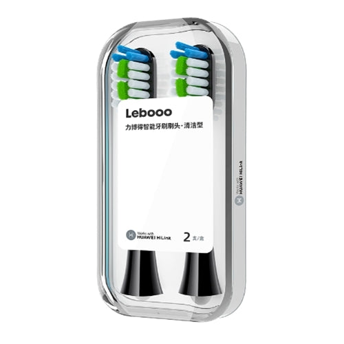 HUAWEI Lebooo LBS-T053A Testina per spazzolino intelligente da 2 pezzi (per HCB0001), LBS-T053A Toothbrush Head (Black), LBS-T053A Toothbrush Head (White)