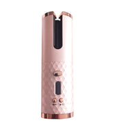 Arricciacapelli automatico portatile con ricarica USB, mini ferro arricciacapelli multifunzione wireless con display LCD