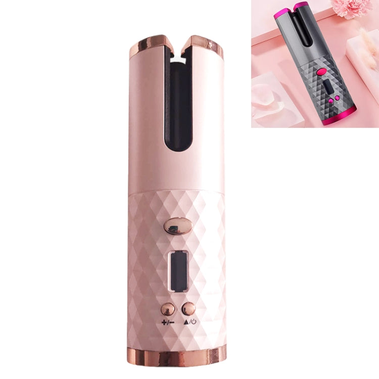 Arricciacapelli automatico portatile con ricarica USB, mini ferro arricciacapelli multifunzione wireless con display LCD