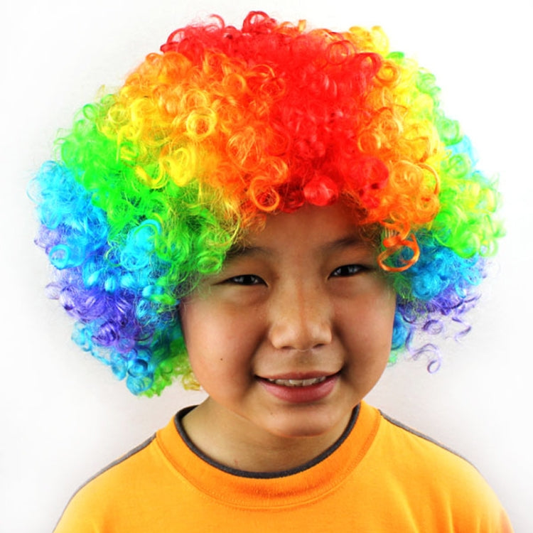 Parrucche colorate Wild-Curl Up Crown Party Cosplay Copricapo ondulato corto realizzato in filato di poliestere per adulti e bambini