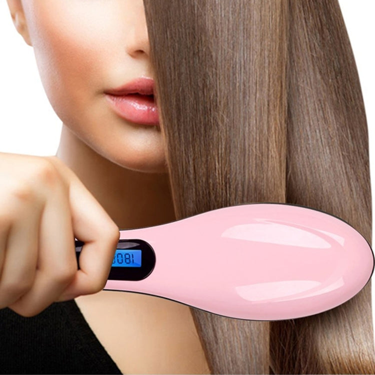 Pettine per lisciare i capelli innovativo e portatile con display LCD della temperatura, spina europea