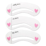 Strumenti per modelli di forme di stencil per sopracciglia 3 in 1, 3 in 1