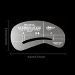 Strumenti per modelli di forme di stencil per sopracciglia 24 in 1, 24 in 1