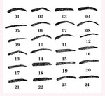 Strumenti per modelli di forme di stencil per sopracciglia 24 in 1, 24 in 1