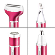 Set di macchine per la rimozione dei peli del corpo Vibrissa ricaricabili tramite USB 4 in 1 con cavo USB, 4 In 1