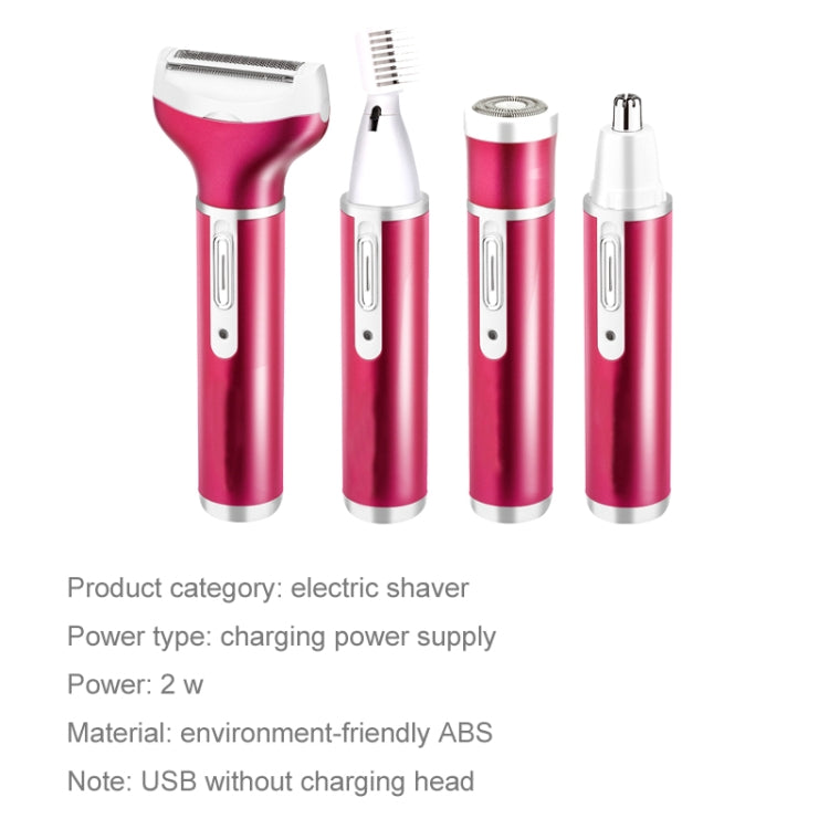 Set rasoio elettrico corpo 4 in 1 ricaricabile USB