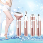 Set rasoio elettrico corpo 4 in 1 ricaricabile USB