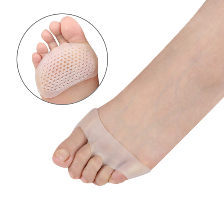1 paio di cuscinetti per avampiede a nido d'ape traspiranti e resistenti, plantari antidolorifici con tacchi alti per donne (bianco), Toes nursing 1