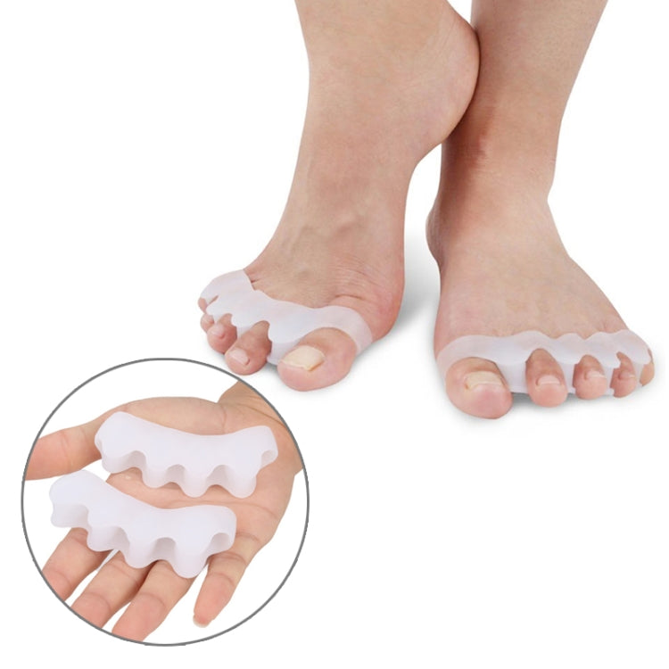 1 paio unisex morbido e leggero per le dita dei piedi valgo ortodonzia separazione delle dita dei piedi clip per la cura delle dita (bianco), Toes nursing