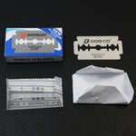 Lama doppia faccia in acciaio inox per sopracciglio e barba