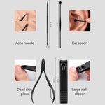 Kit manicure pedicure 12 in 1 con custodia in pelle