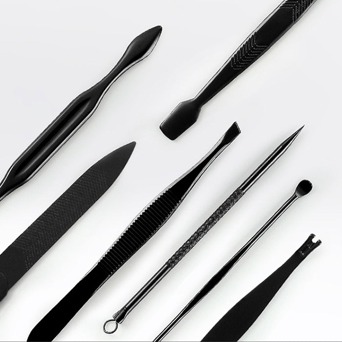 Kit manicure pedicure 12 in 1 con custodia in pelle