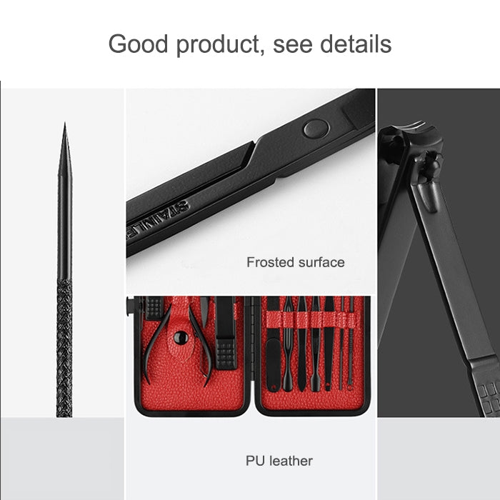 Kit manicure pedicure 12 in 1 con custodia in pelle