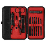 Kit manicure pedicure 12 in 1 con custodia in pelle
