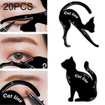 20 pezzi/10 set modello di strumento per il trucco degli occhi Cat Line da donna