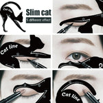 20 pezzi/10 set modello di strumento per il trucco degli occhi Cat Line da donna