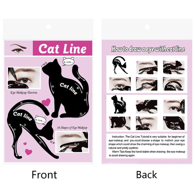 20 pezzi/10 set modello di strumento per il trucco degli occhi Cat Line da donna