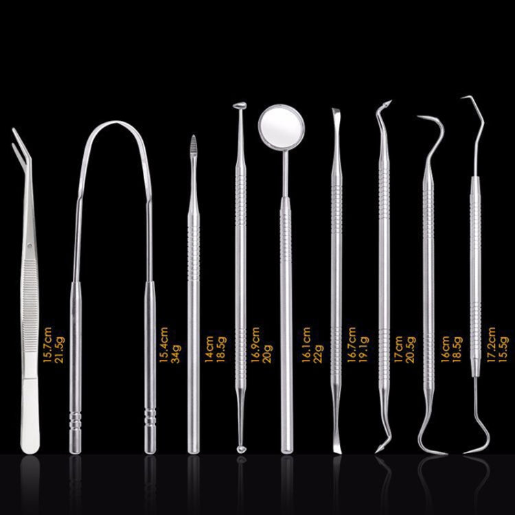 Set di strumenti per dentisti in acciaio inossidabile 9 in 1, 9 In 1