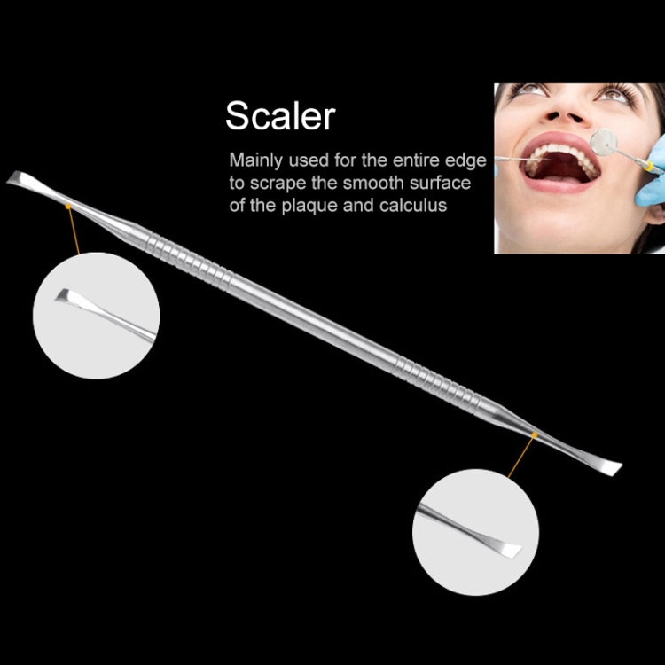 10 strumenti per dentista a forma di zappa in acciaio inossidabile, Hoe Shape