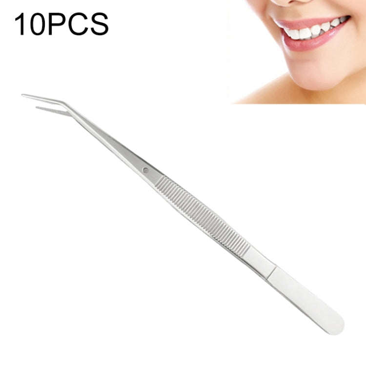 10 pinzette in acciaio inossidabile per strumenti da dentista, Tweezers