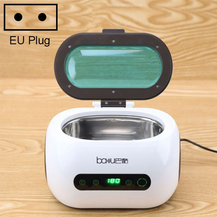 baku BA-3060 220V Macchina per la pulizia ad ultrasuoni per occhiali per uso domestico, strumenti per la pulizia dei gioielli, spina europea, EU Plug