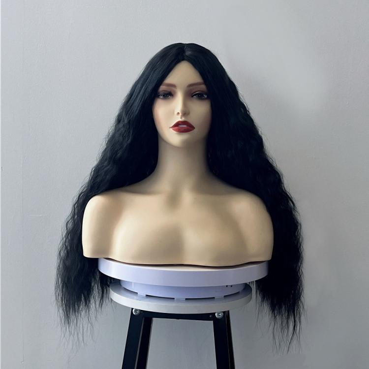 Copricapo per parrucca di capelli ricci lunghi che sbianca il mais per le donne