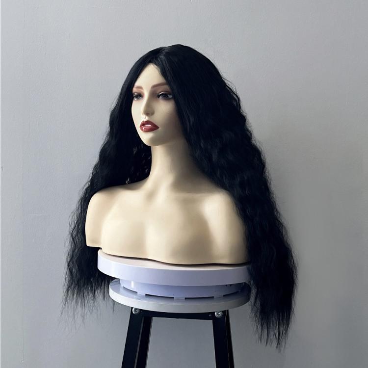 Copricapo per parrucca di capelli ricci lunghi che sbianca il mais per le donne