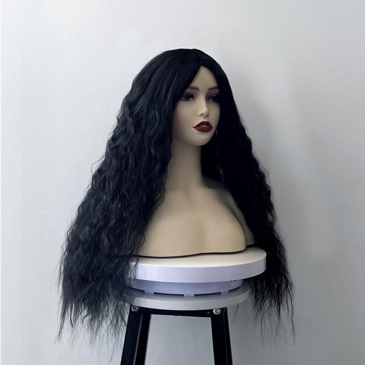Copricapo per parrucca di capelli ricci lunghi che sbianca il mais per le donne