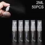 Bottiglie di profumo da 50 pezzi Bottiglie spray Bottiglie di profumo Bottiglie vuote, capacità: 2 ml (trasparente), 2ML (Transparent)