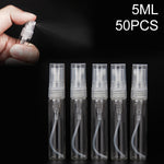 Bottiglie di profumo da 50 pezzi Bottiglie spray Bottiglie di profumo Bottiglie vuote, capacità: 5 ml (Trasparente), 5ML (Transparent)