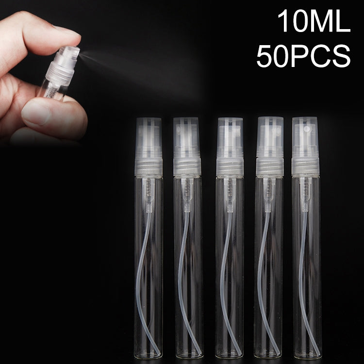 Bottiglie di profumo da 50 pezzi Bottiglie spray Bottiglie di profumo Bottiglie vuote, capacità: 10 ml (Trasparente), 10ML (Transparent)