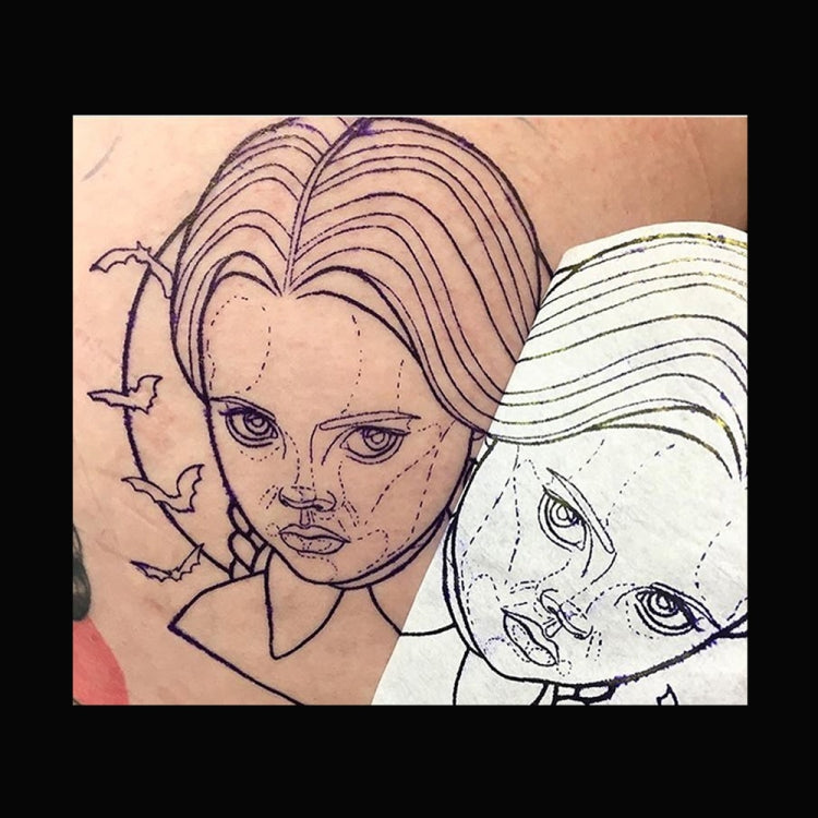 Carta trasferibile per disegni a mano con triplo tatuaggio da 10 scatole