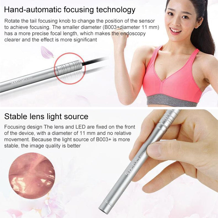 Supereyes B003+ Digital Electronic Cervical Vaginal Endoscope Private Inspection Tool Self-Inspection Mirror, B003+