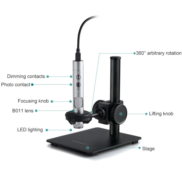 Lente d'ingrandimento per riparazione di telefoni cellulari industriali con microscopio elettronico digitale Supereyes B011 HD, B011