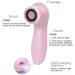 Spazzola elettrica viso 3 in 1 ricaricabile USB