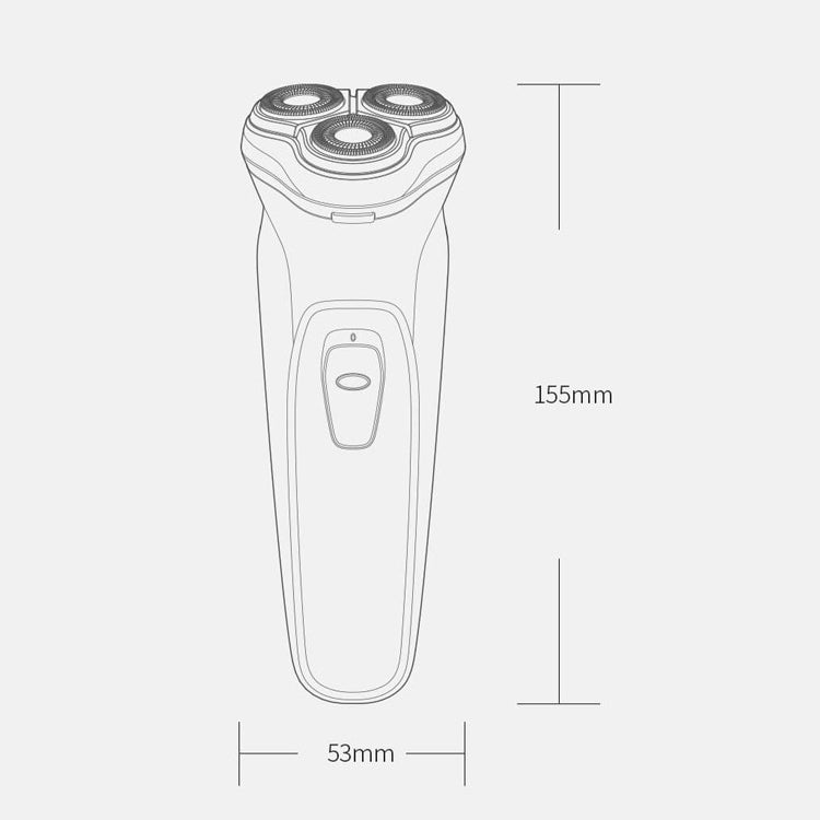 Rasoio elettrico ricaricabile originale Xiaomi Voltaggio universale resistente all'acqua triplo rotante con lama a doppio anello per uomo, spina CN, Electric Shaver