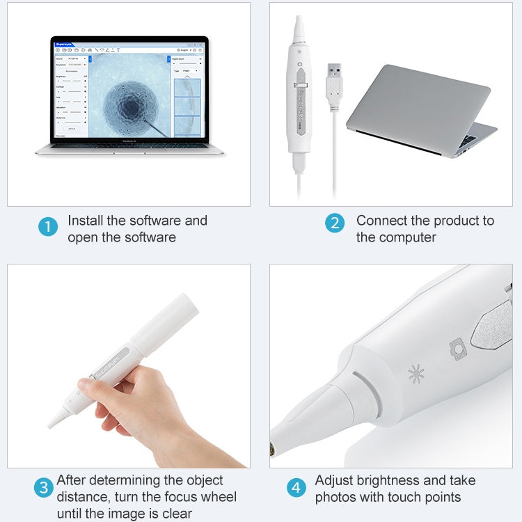 Endoscopio elettronico digitale wireless Supereyes Y008 orecchio naso bocca, Y008